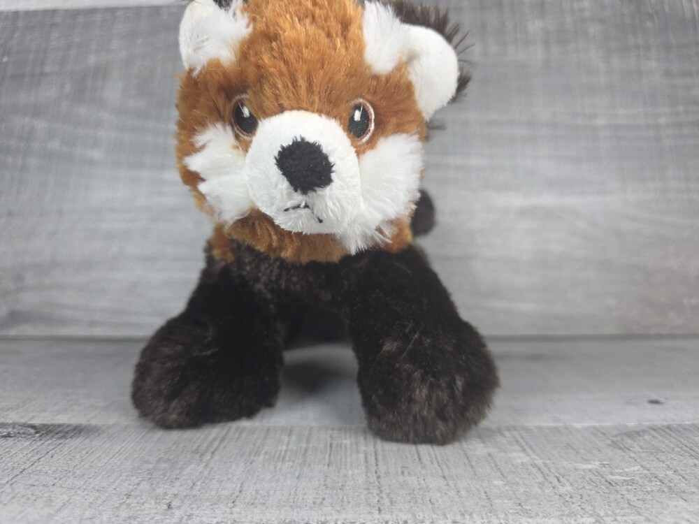 Aurora Fox 8" Plush Floppie Soft Red Fox Black Paws Ears Stuffed Animal Toy b108
